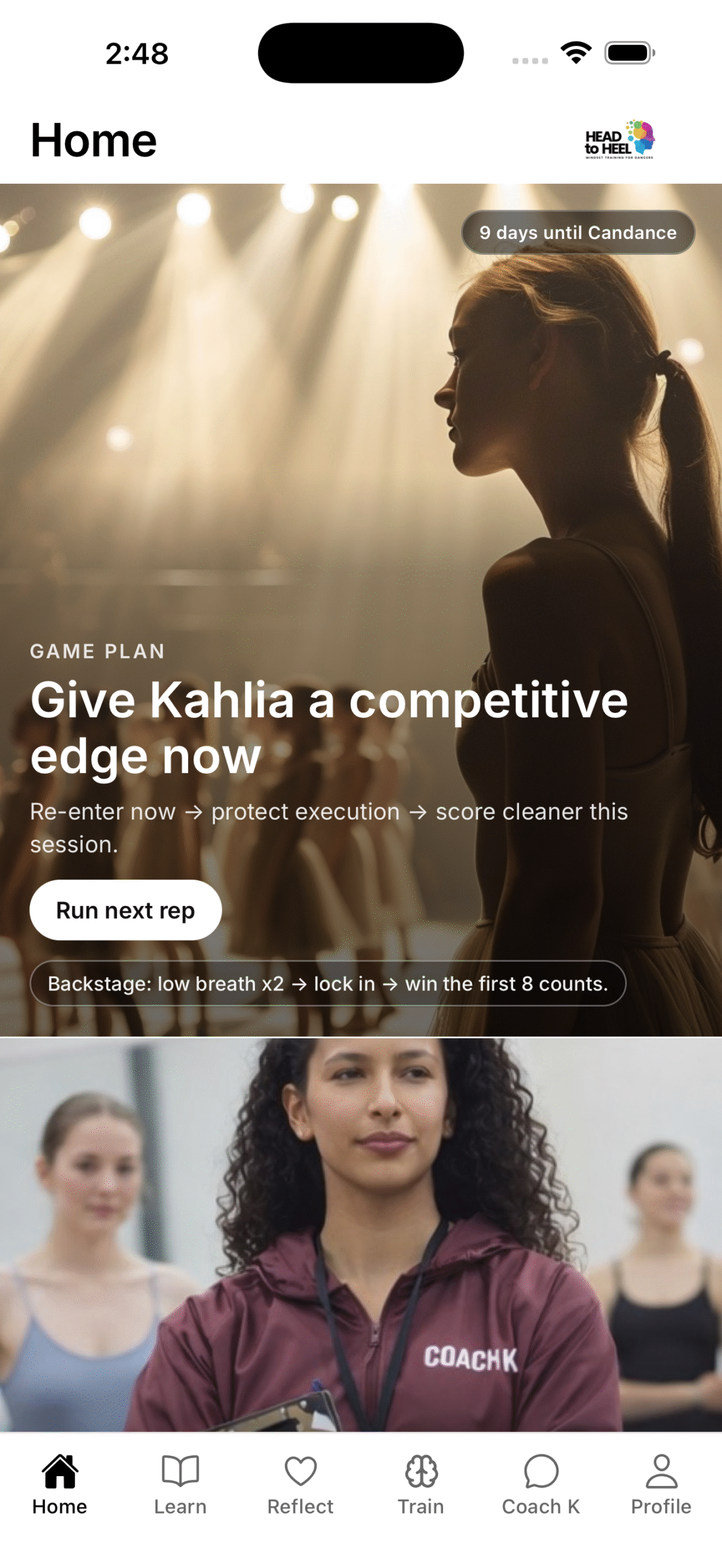 Head To Heel home screen